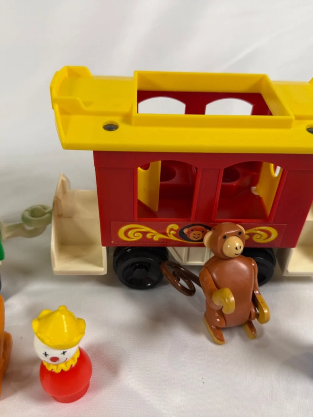 Vintage Fisher Price Little People Circus Train #991 3 Car Set